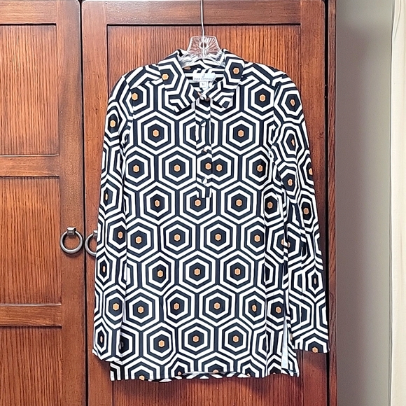 Jude Connally geometric long sleeve tunic, small - Picture 1 of 3
